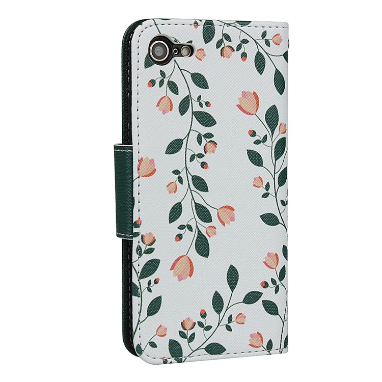 Pattern Printing PU Leather + TPU Wallet Phone Case for iPhone 8/7 4.7 inch - Dark Green-4