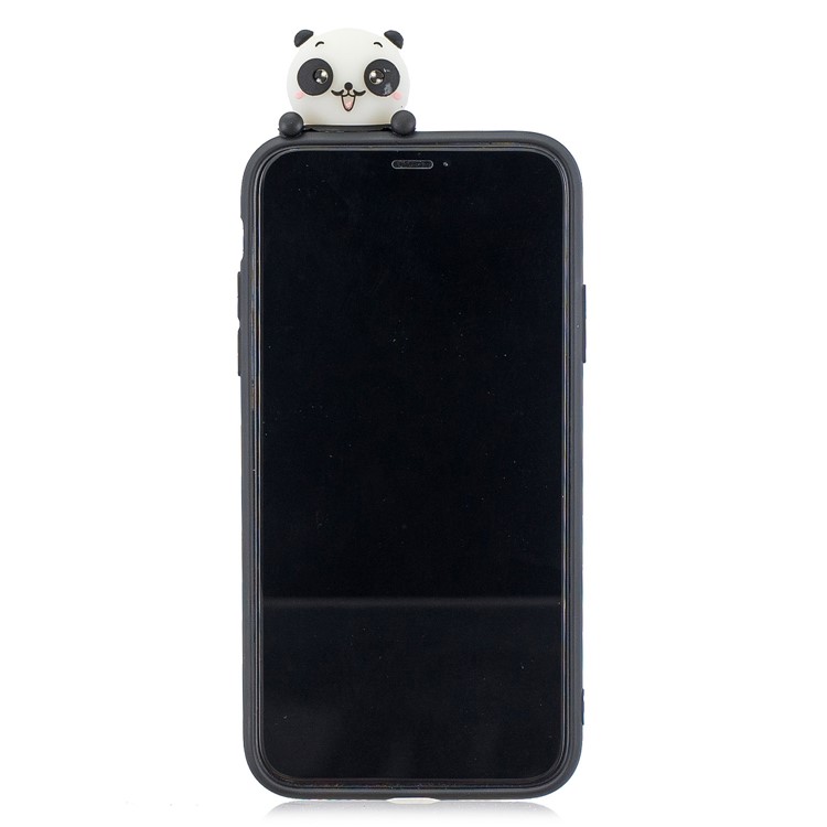 For iPhone 11 6.1 inch (2019) 3D Printing TPU Cell Phone Covering - Black/Panda-3