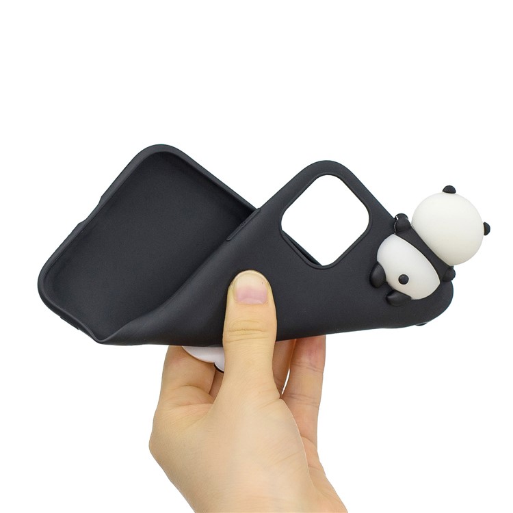For iPhone 11 6.1 inch (2019) 3D Printing TPU Cell Phone Covering - Black/Panda-6