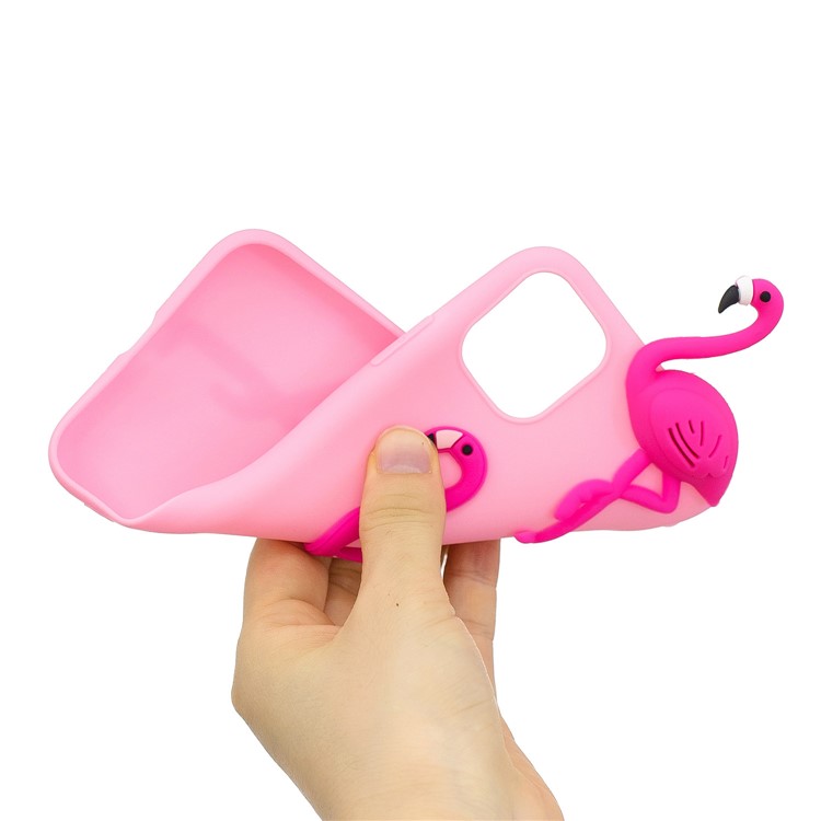 For iPhone 11 6.1 inch (2019) 3D Printing TPU Cell Phone Covering - Pink/Flamingo-6
