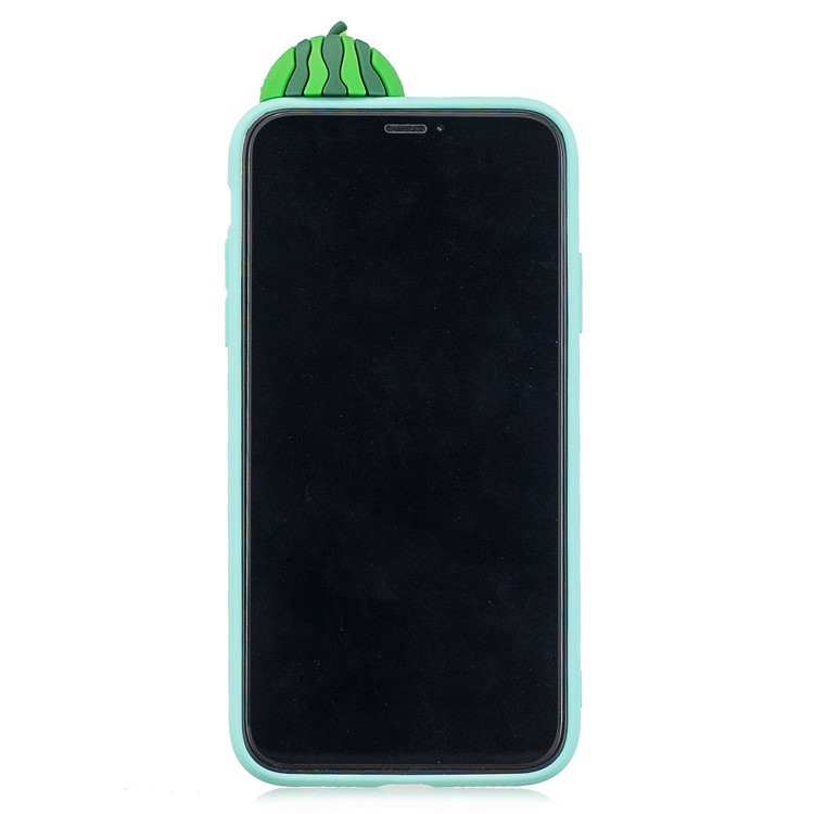 For iPhone 11 6.1 inch (2019) 3D Printing TPU Cell Phone Covering - Cyan/Watermelon-3