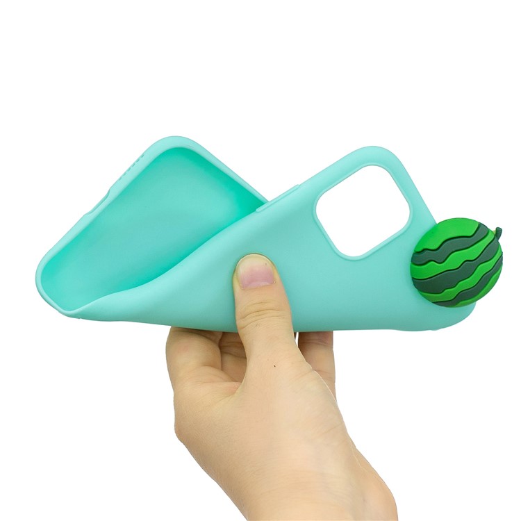 For iPhone 11 6.1 inch (2019) 3D Printing TPU Cell Phone Covering - Cyan/Watermelon-6