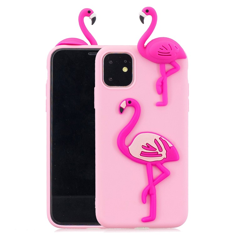 Christmas Series 3D Pattern Printing TPU Phone Case foriPhone 11 Pro 5.8 inch (2019) - Deep Pink-1