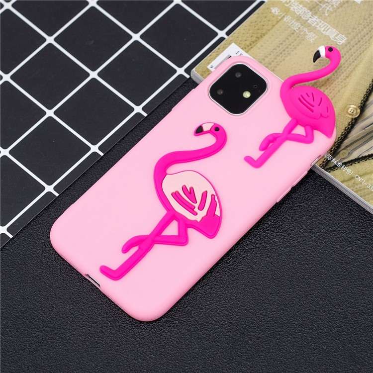 Christmas Series 3D Pattern Printing TPU Phone Case foriPhone 11 Pro 5.8 inch (2019) - Deep Pink-7