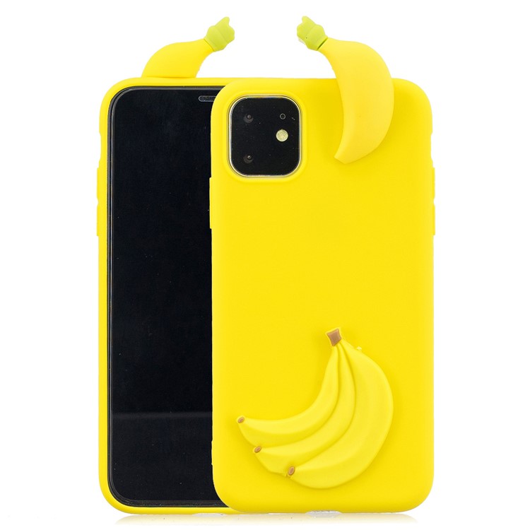 Christmas Series 3D Pattern Printing TPU Phone Case foriPhone 11 Pro 5.8 inch (2019) - Yellow Banana-1