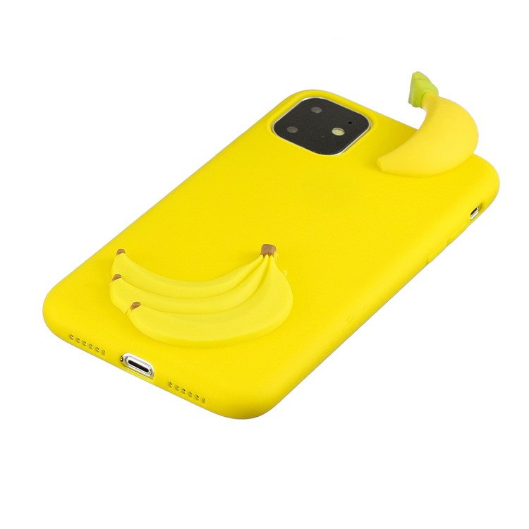 Christmas Series 3D Pattern Printing TPU Phone Case foriPhone 11 Pro 5.8 inch (2019) - Yellow Banana-4