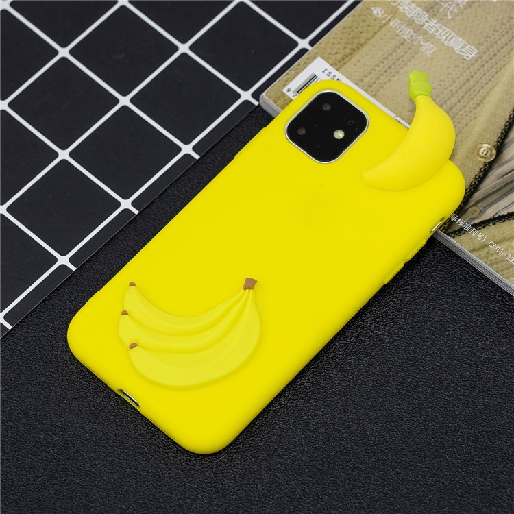 Christmas Series 3D Pattern Printing TPU Phone Case foriPhone 11 Pro 5.8 inch (2019) - Yellow Banana-7
