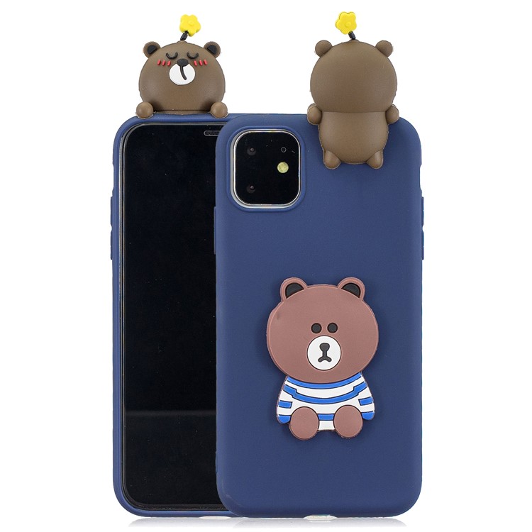 Christmas Series 3D Pattern Printing TPU Phone Case foriPhone 11 Pro 5.8 inch (2019) - Dark Blue-1