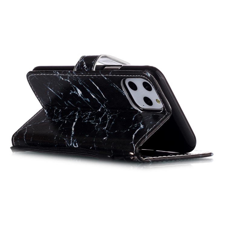 Custodia In Pelle Con Stampa Per Iphone (2019) Da 5,8 Pollici - Marmorizzazione Blu-8