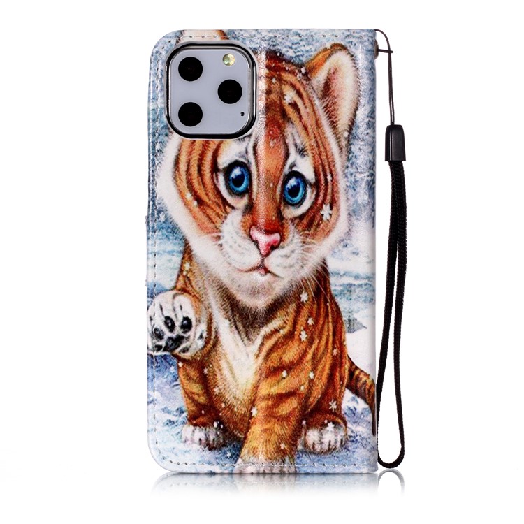 Printing Leather Case for iPhone 11 Pro 5.8 inch (2019) - Little Tiger-6