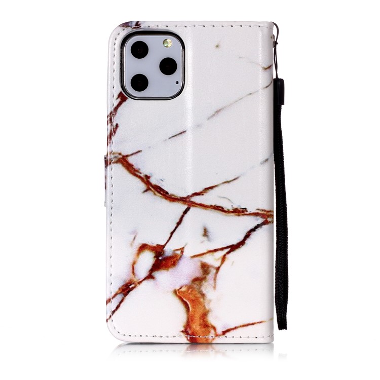 Printing Leather Case for iPhone 11 Pro 5.8 inch (2019) - Brown Marbling-6