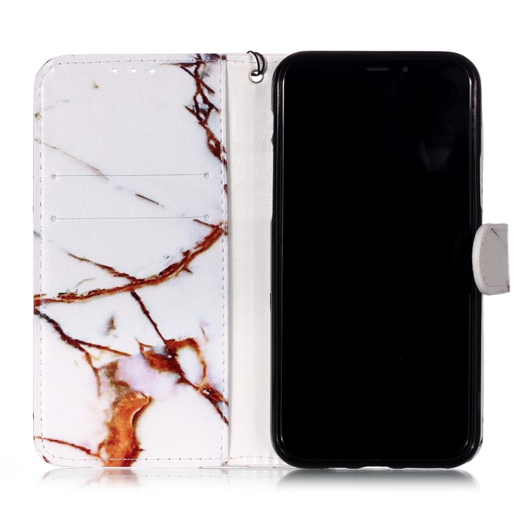 Printing Leather Case for iPhone 11 Pro 5.8 inch (2019) - Brown Marbling-7