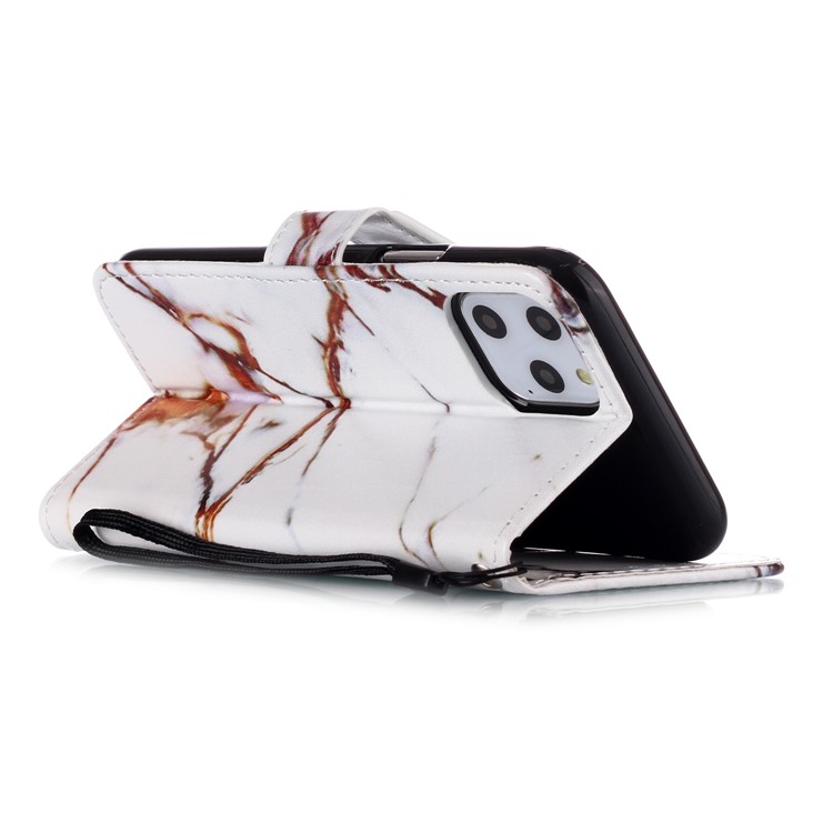 Printing Leather Case for iPhone 11 Pro 5.8 inch (2019) - Brown Marbling-8