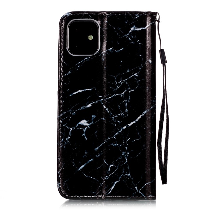 Pattern Printing Leather Wallet Stand Case Shell for iPhone 11 6.1 inch (2019) - Blue Marbling-6