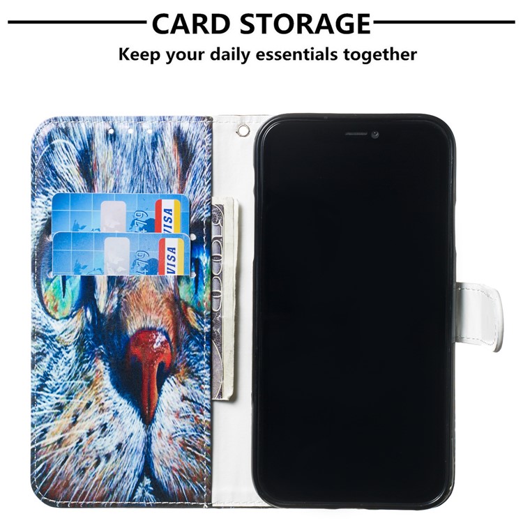 Pattern Printing Leather Wallet Stand Case Shell for iPhone 11 6.1 inch (2019) - Oil Painting-2