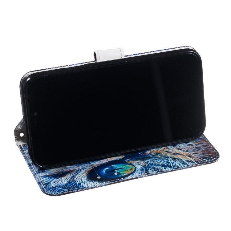 Pattern Printing Leather Wallet Stand Case Shell for iPhone 11 6.1 inch (2019) - Oil Painting-3