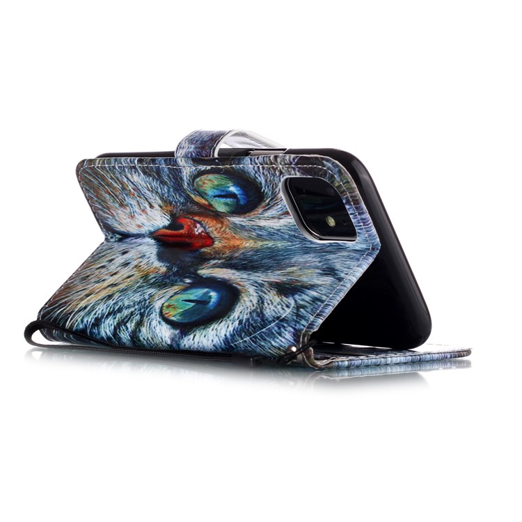 Pattern Printing Leather Wallet Stand Case Shell for iPhone 11 6.1 inch (2019) - Oil Painting-8
