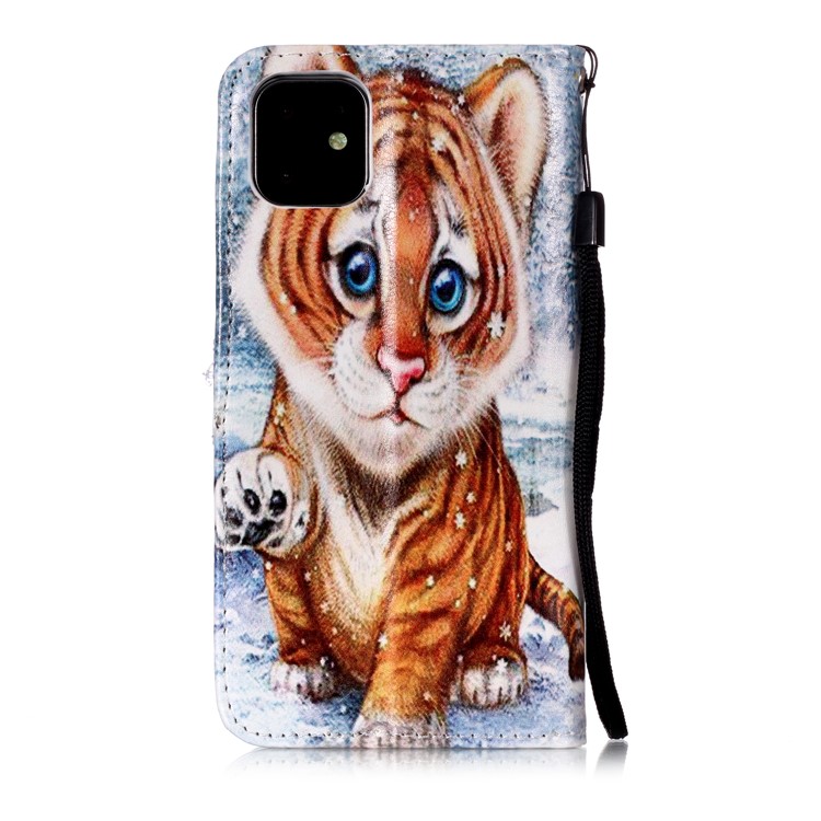 Modèle De Portefeuille En Cuir Shell Shell Affaire Pour Iphone (2019) 6,1 Pouces - Petit Tigre-6