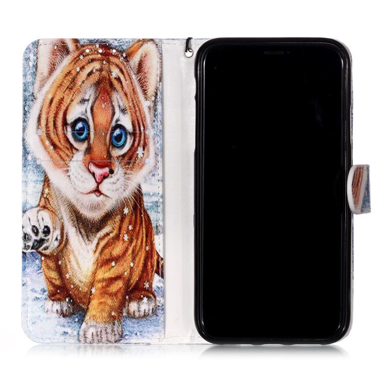 Modèle De Portefeuille En Cuir Shell Shell Affaire Pour Iphone (2019) 6,1 Pouces - Petit Tigre-7