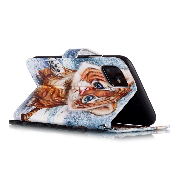 Modèle De Portefeuille En Cuir Shell Shell Affaire Pour Iphone (2019) 6,1 Pouces - Petit Tigre-8