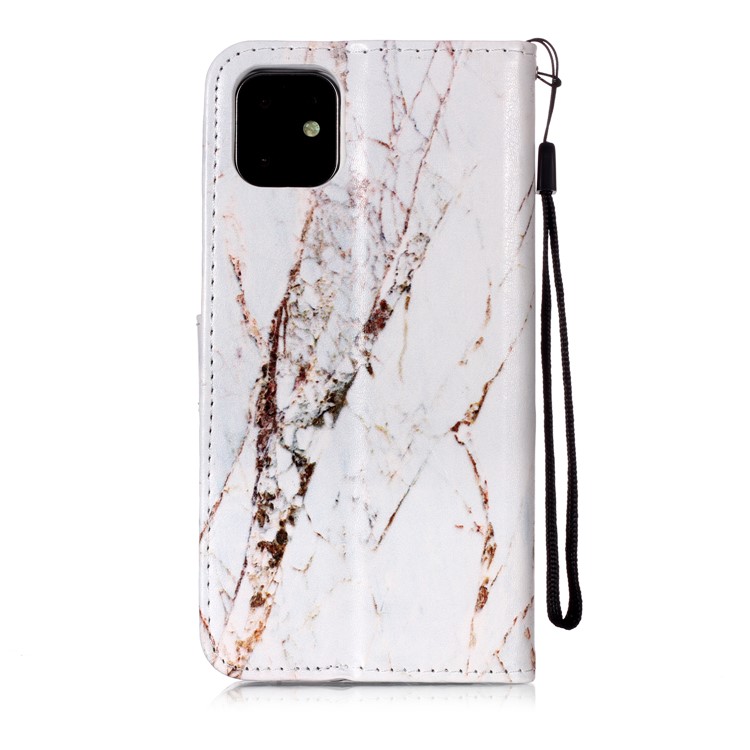Pattern Printing Leather Wallet Stand Case Shell for iPhone 11 6.1 inch (2019) - Marbling-6