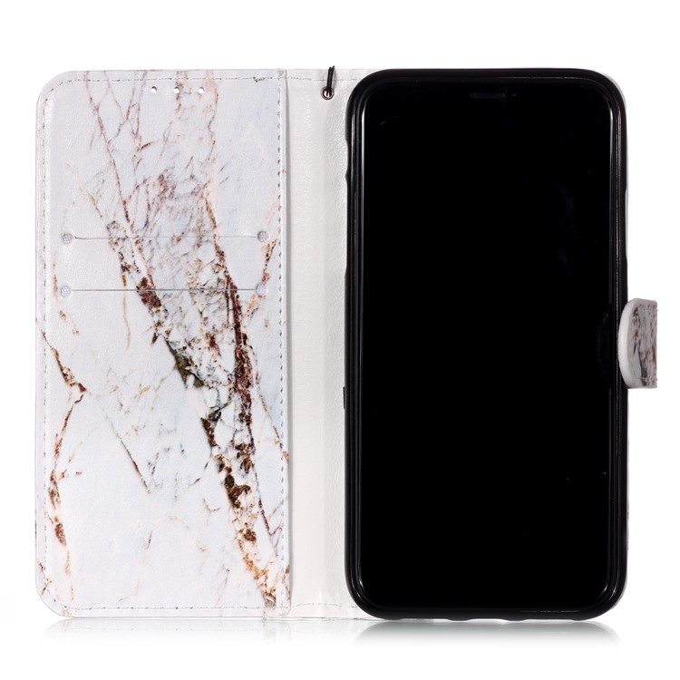 Pattern Printing Leather Wallet Stand Case Shell for iPhone 11 6.1 inch (2019) - Marbling-7