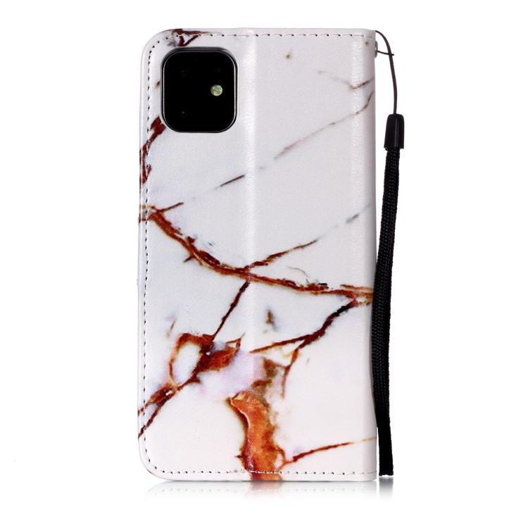 Pattern Printing Leather Wallet Stand Case Shell for iPhone 11 6.1 inch (2019) - Brown Marbling-6