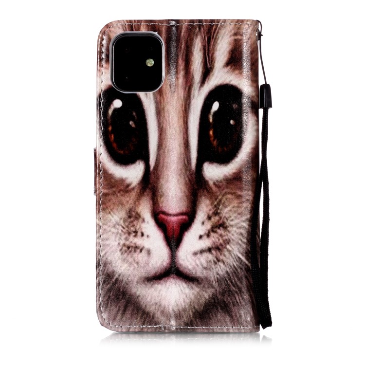 Pattern Printing Leather Wallet Stand Case Shell for iPhone 11 6.1 inch (2019) - Cat Face-6