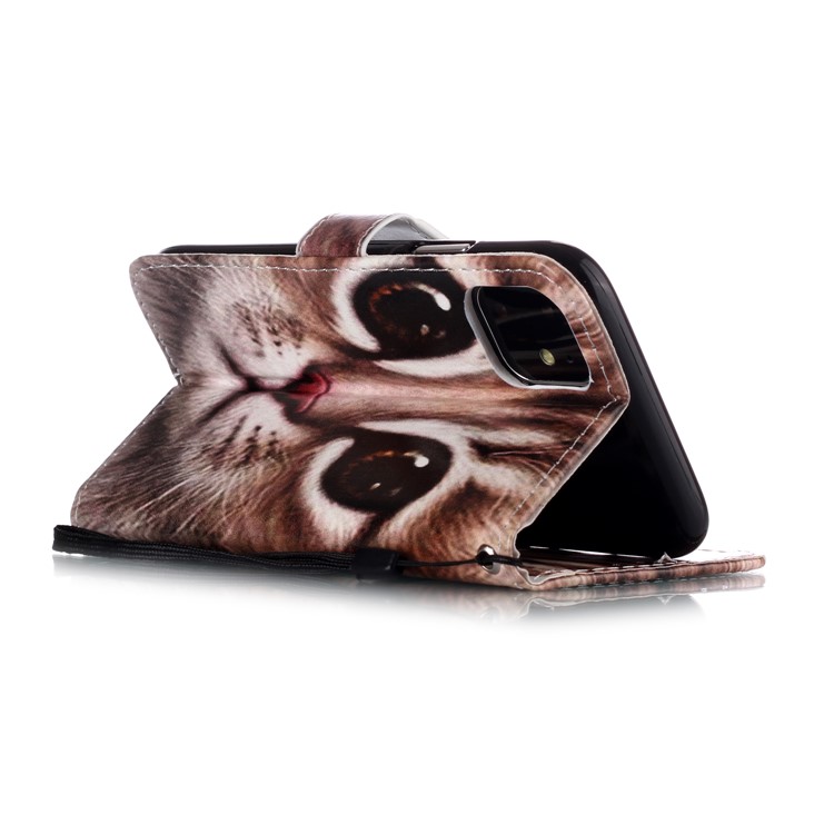 Pattern Printing Leather Wallet Stand Case Shell for iPhone 11 6.1 inch (2019) - Cat Face-8