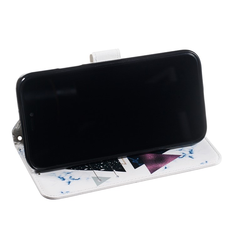 Printing Surface Leather Wallet Stand Case for iPhone 11 Pro Max 6.5 inch (2019) - Triangle-3