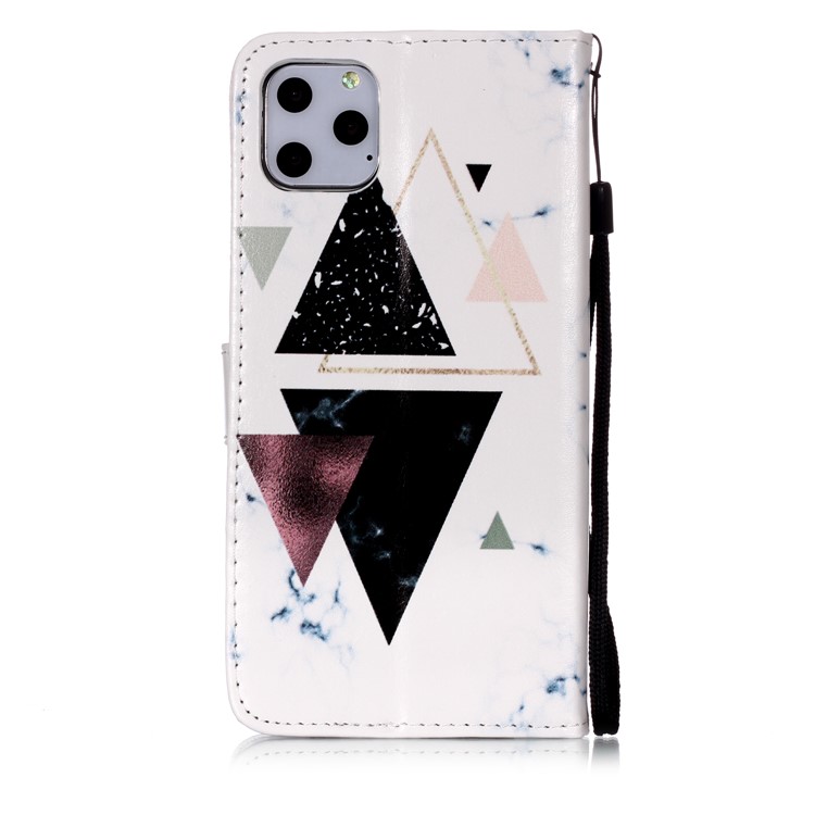 Printing Surface Leather Wallet Stand Case for iPhone 11 Pro Max 6.5 inch (2019) - Triangle-6