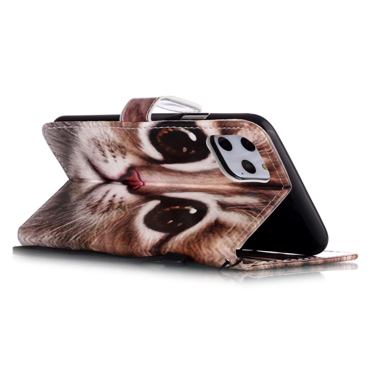 Printing Surface Leather Wallet Stand Case for iPhone 11 Pro Max 6.5 inch (2019) - Cat Face-8