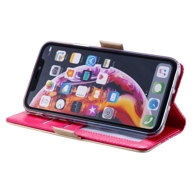 Крышка Телефона Бумажника Кожи Молнии Цветка Шнурка Для Iphone XR - Роза-5