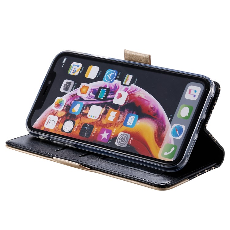 Coque De Téléphone Portable En Cuir De Poche De Fleur De La Dentelle Pour IPhone XS Max - Noir