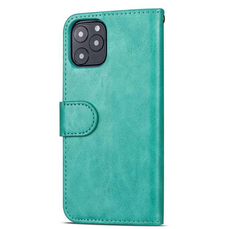 Zipper Pocket Leather Wallet Case for iPhone 11 6.1 inch (2019) - Cyan-3