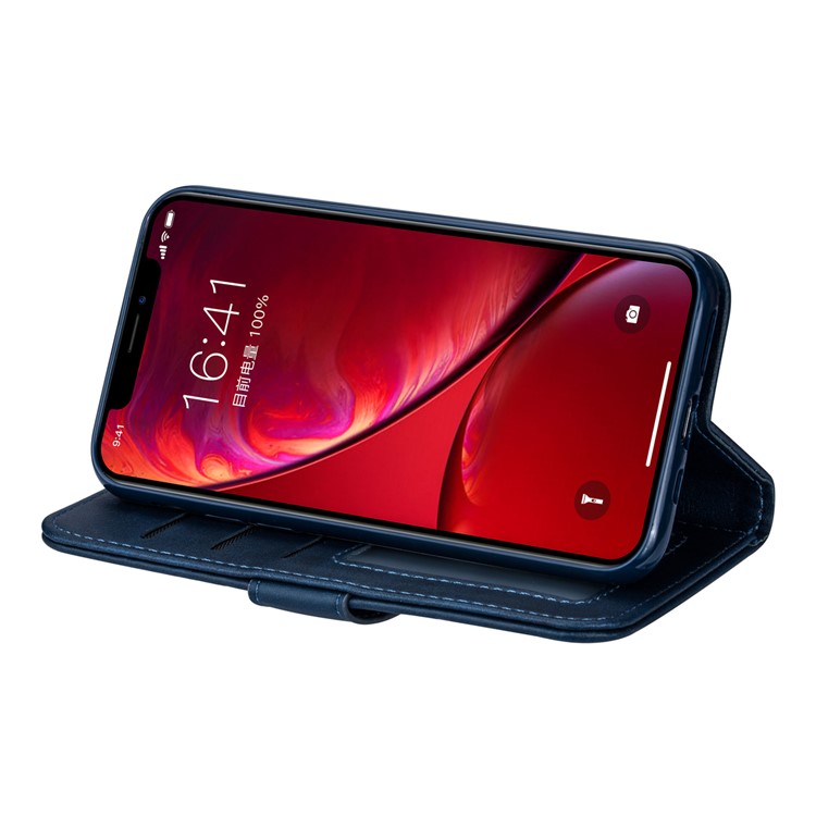 Zipper Pocket Leather Wallet Case for iPhone 11 6.1 inch (2019) - Blue-5