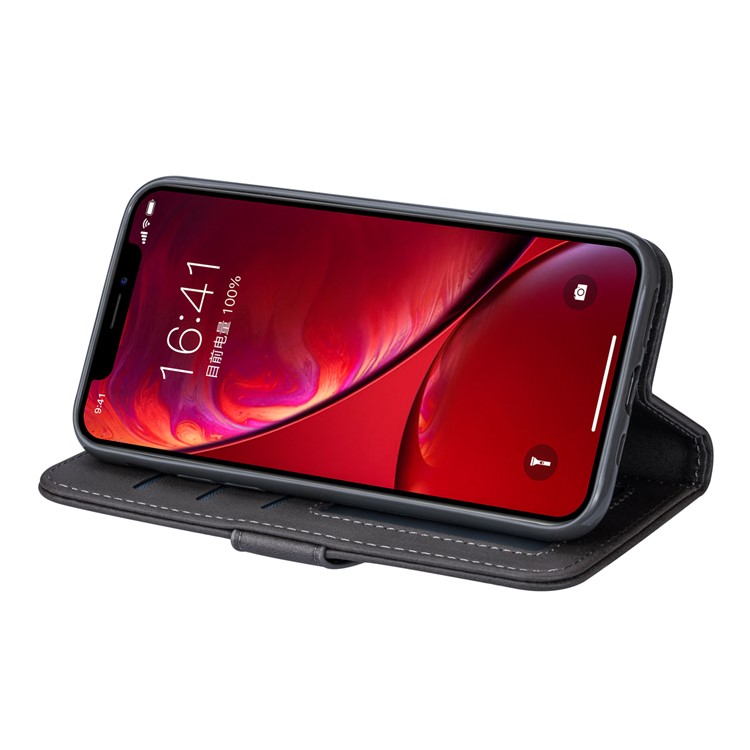 Reißverschluss Pocket Handy Leder Brieftasche Für Iphone 11 Pro 5,8 Zoll (2019) - Grau-4