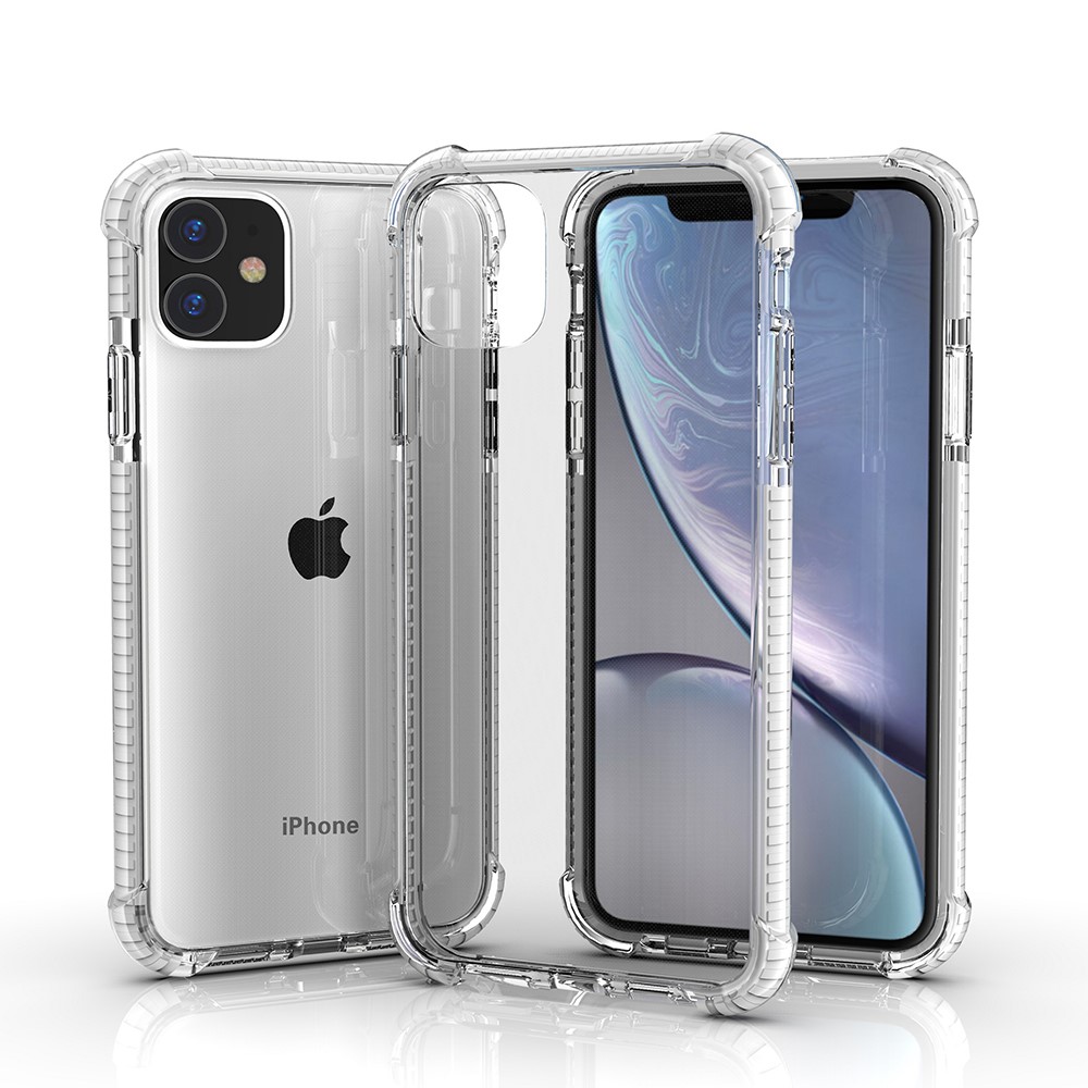 Drop-resistant Acrylic Hard Protection Phone Case Covering for iPhone 11 6.1 inch (2019) - White-1