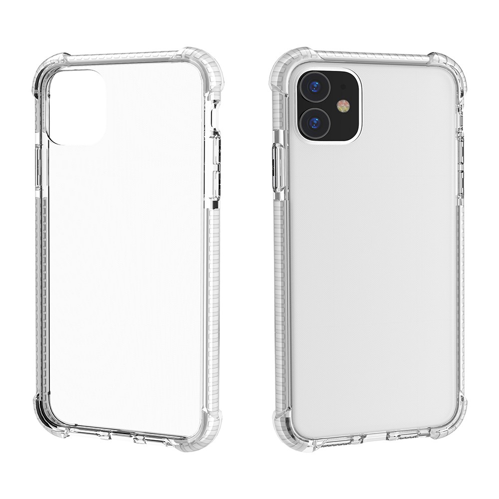 Drop-resistant Acrylic Hard Protection Phone Case Covering for iPhone 11 6.1 inch (2019) - White-6