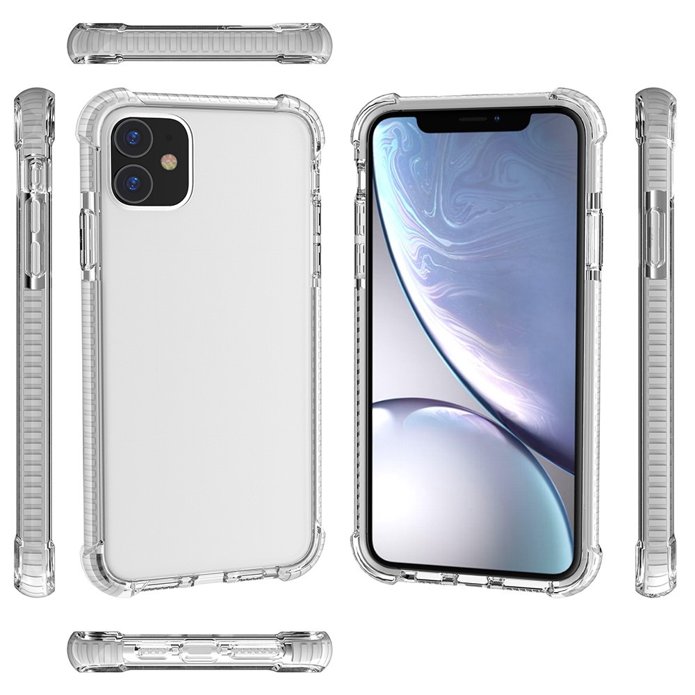 Drop-resistant Acrylic Hard Protection Phone Case Covering for iPhone 11 6.1 inch (2019) - White-7