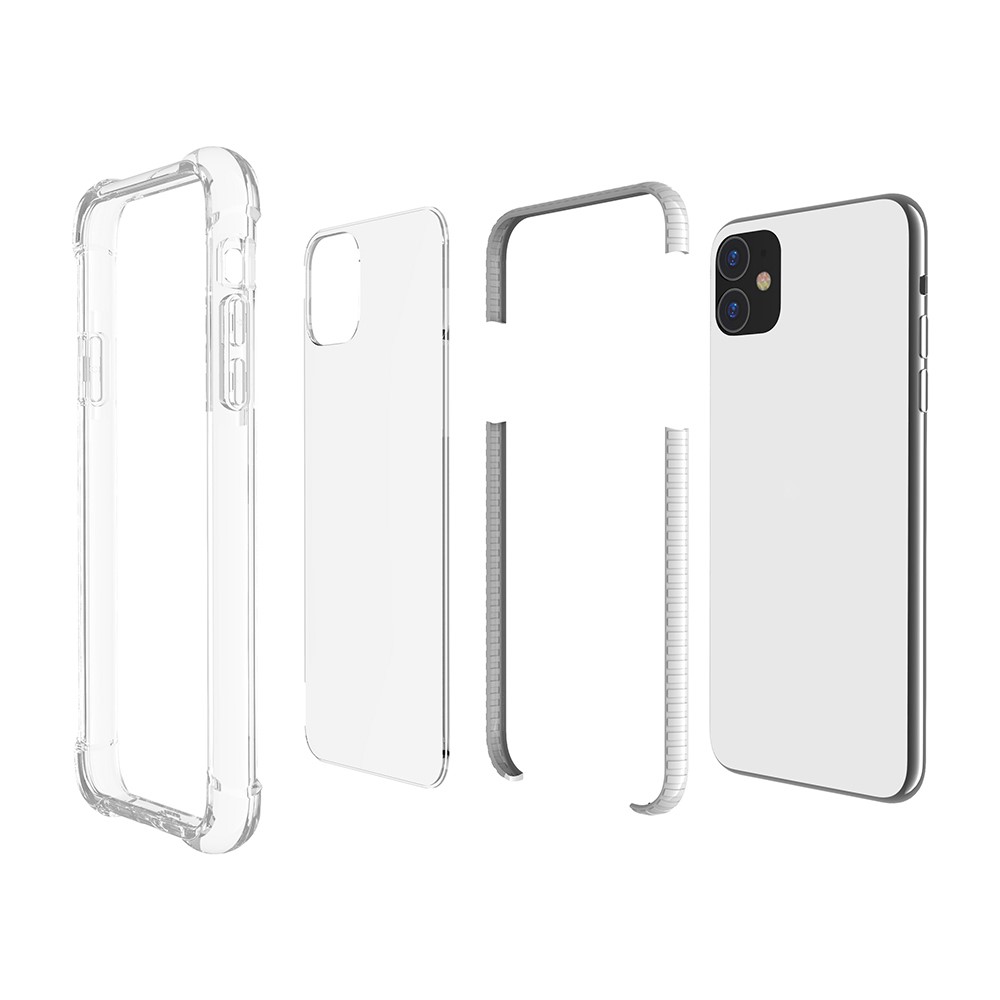 Drop-resistant Acrylic Hard Protection Phone Case Covering for iPhone 11 6.1 inch (2019) - White-8