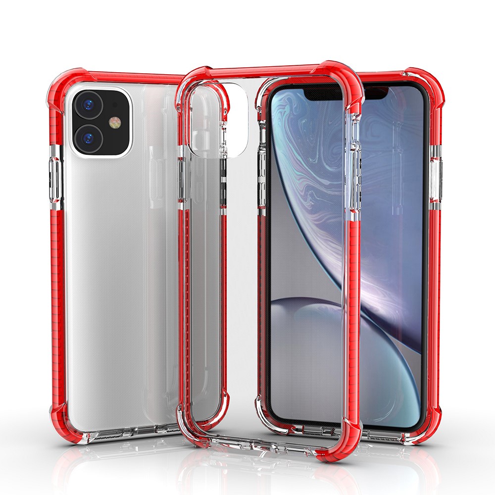 Drop-resistant Acrylic Hard Protection Phone Case Covering for iPhone 11 6.1 inch (2019) - Red-1