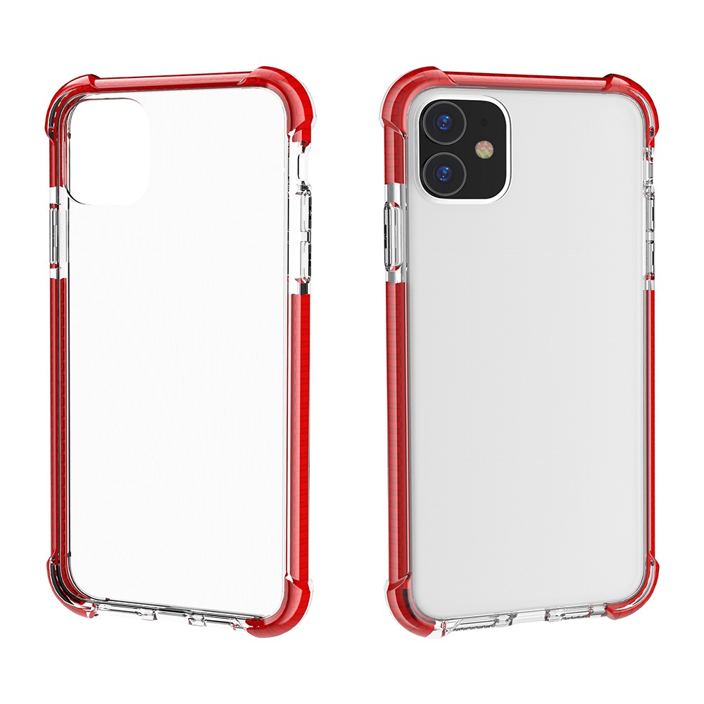 Drop-resistant Acrylic Hard Protection Phone Case Covering for iPhone 11 6.1 inch (2019) - Red-6