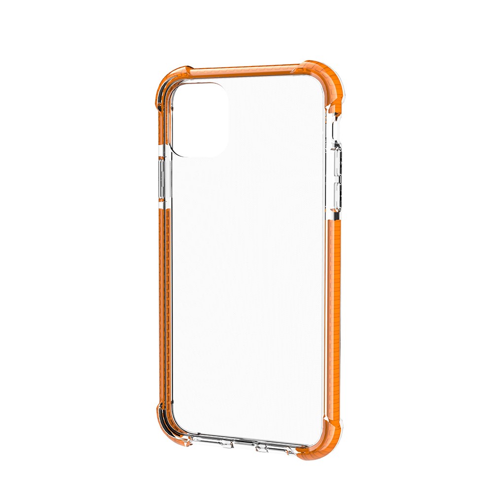 Für IPhone 11 6,1 Zoll Clear Anti-Gelb-Stoßdämpfung Acryl-Schutztelefonkasten - Orange-8