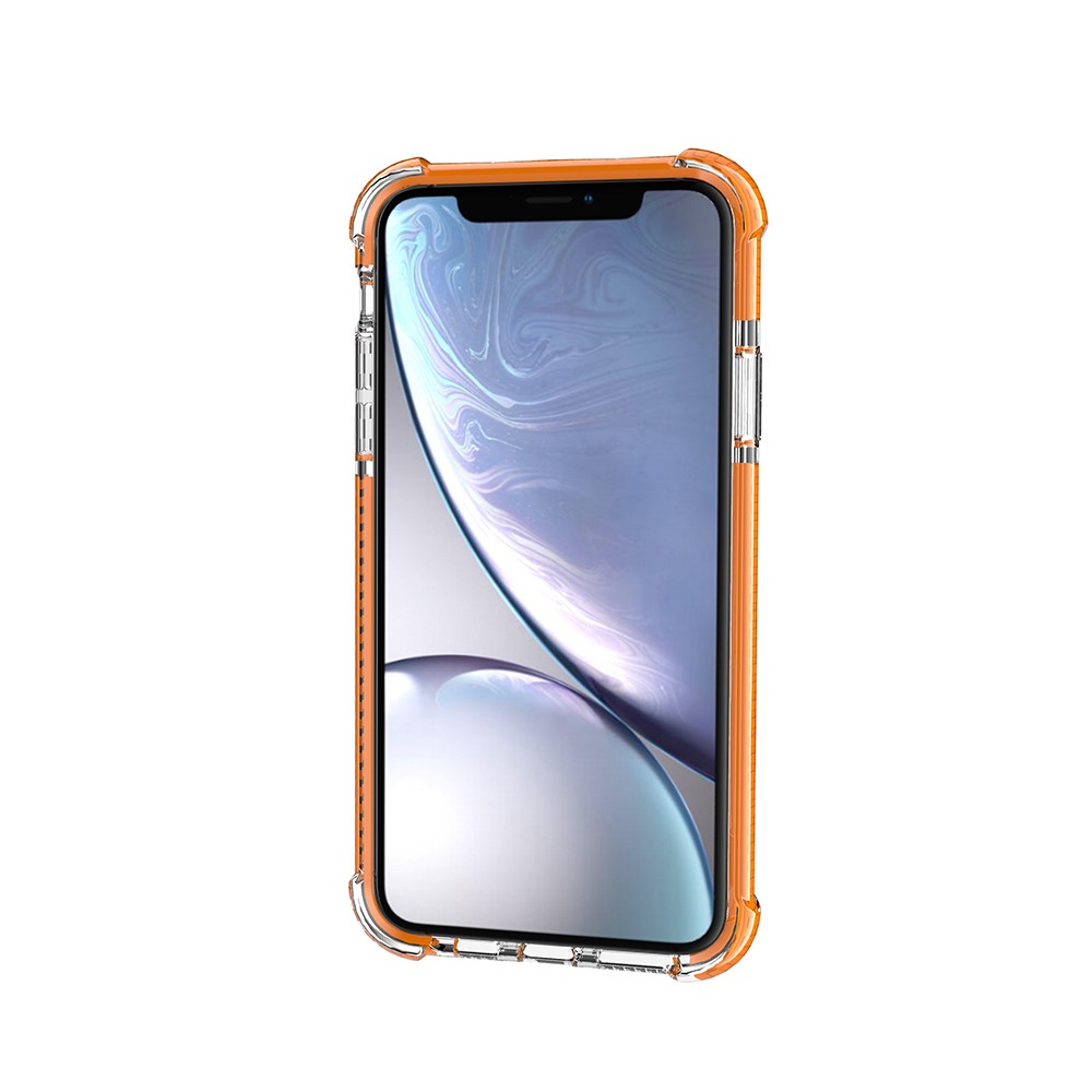 Für IPhone 11 6,1 Zoll Clear Anti-Gelb-Stoßdämpfung Acryl-Schutztelefonkasten - Orange-9