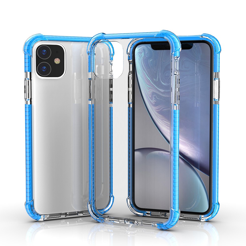 Para IPhone 11 6.1 Polegadas Clear Anti-amarelo Absorção Acrílico Acrílico Case Phone Protective - Bebê Azul