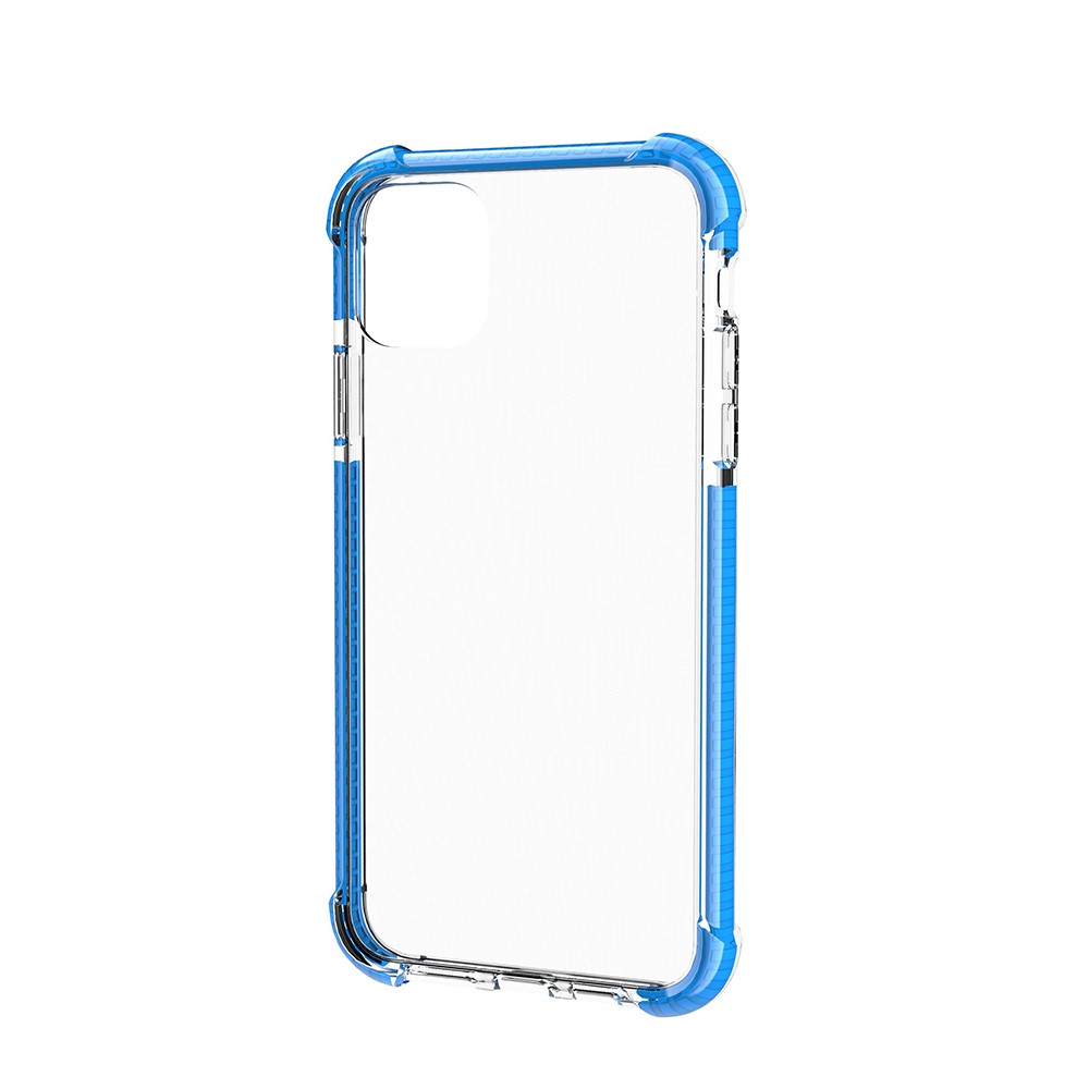 For iPhone 11 6.1 inch Clear Anti-Yellow Shock Absorption Acrylic Protective Phone Case - Baby Blue-8