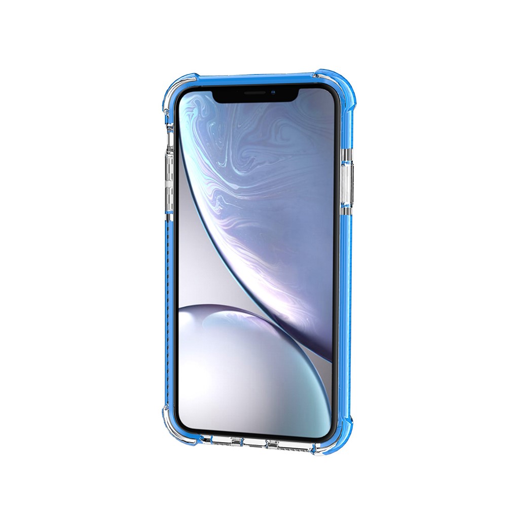 For iPhone 11 6.1 inch Clear Anti-Yellow Shock Absorption Acrylic Protective Phone Case - Baby Blue-9