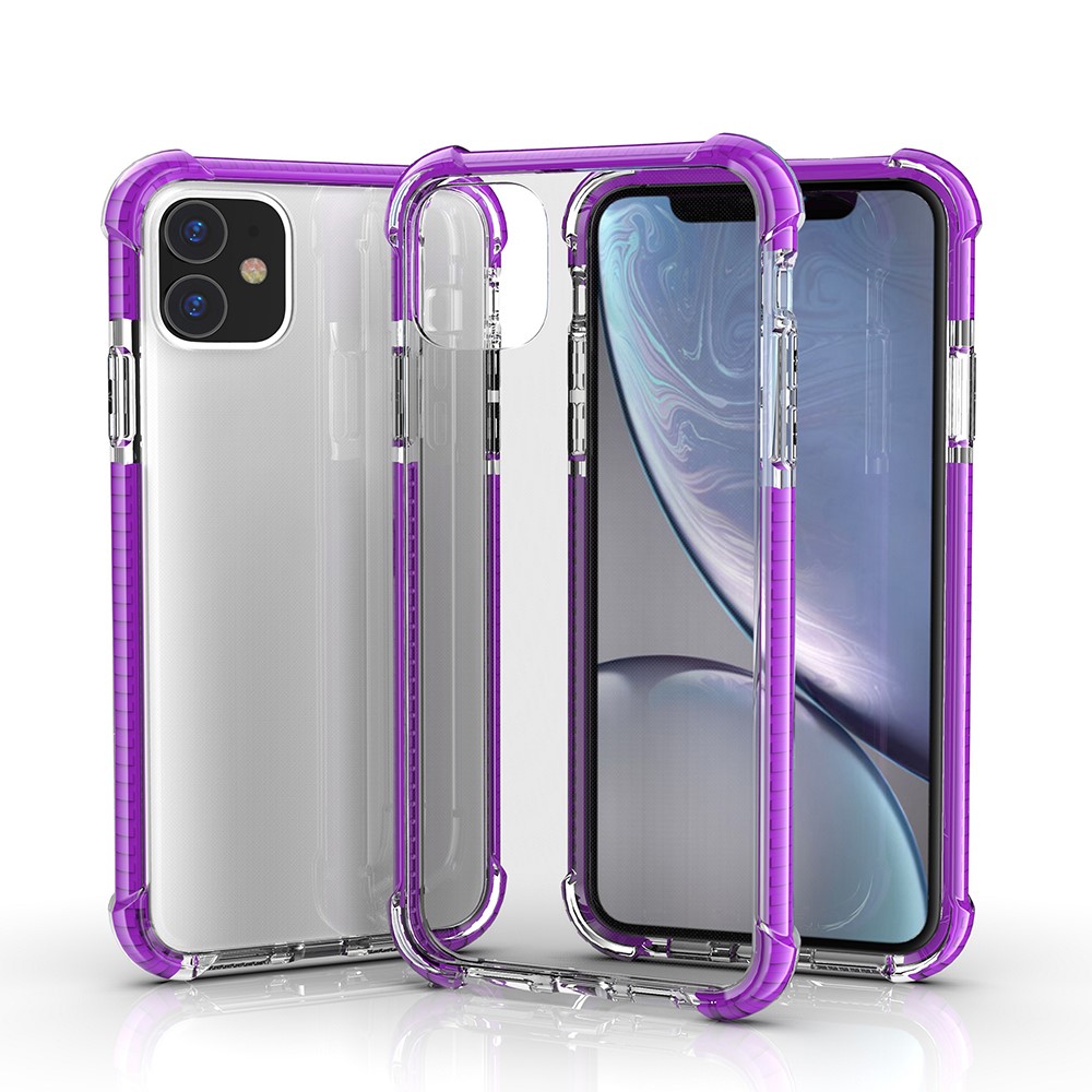 Drop-resistant Acrylic Hard Protection Phone Case Covering for iPhone 11 6.1 inch (2019) - Purple-1