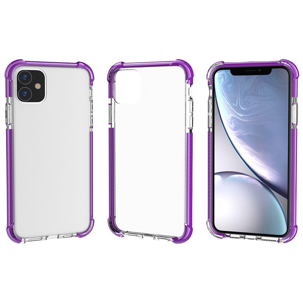 Drop-resistant Acrylic Hard Protection Phone Case Covering for iPhone 11 6.1 inch (2019) - Purple-2